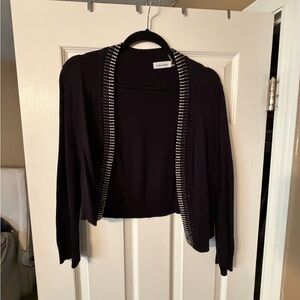 Calvin Klein Black Open-Front Cardigan